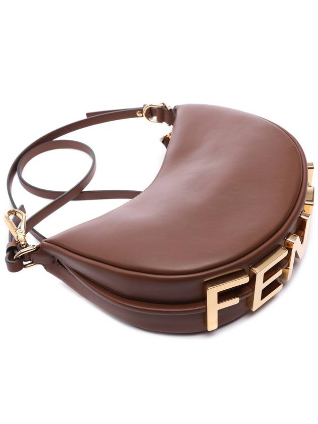 Fendigraphy Leather Small Tote Bag Brown - FENDI - BALAAN 6