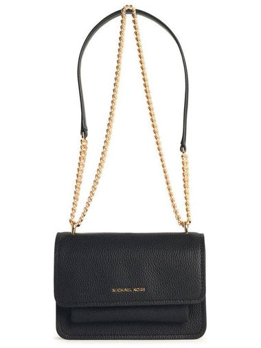 Michael Kors 'Claire' Black Leather Crossbody Bag - MICHAEL KORS - BALAAN 1