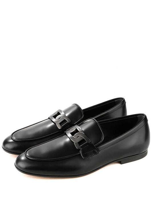 Logo Kate Leather Loafers Black - TOD'S - BALAAN 2