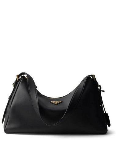 Triangle Logo Aimee Large Shoulder Bag Black - PRADA - BALAAN 1