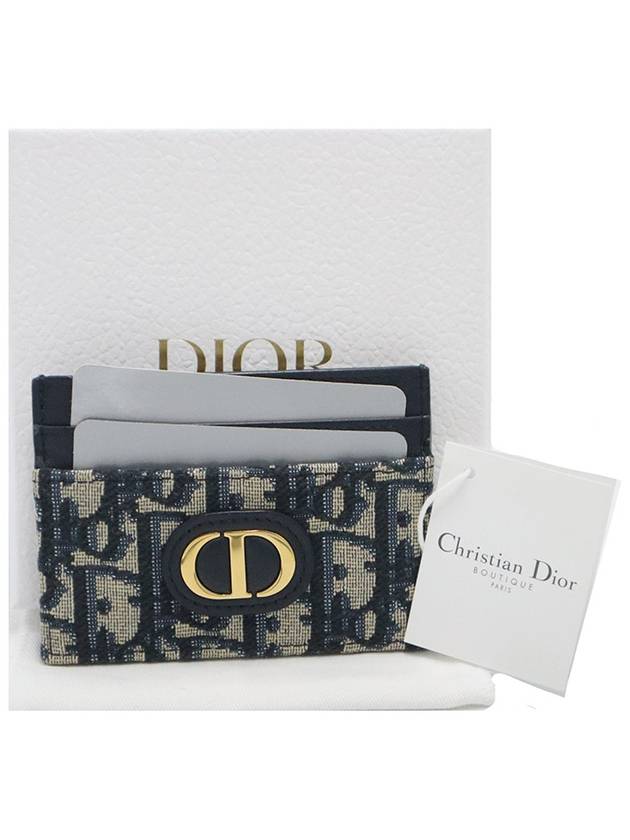 Dior Christian S2152UTZQ M928 Blue Oblique Jagard 30 Montaine Freesia Card Wallet - DIOR - BALAAN 2