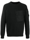 Men's Lens Wappen Pocket Cotton Knit Top Black - CP COMPANY - BALAAN 3