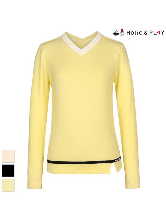 Essential Casual V-Neck SweaterHC1WSW001 - HOLIC&PLAY - BALAAN 1