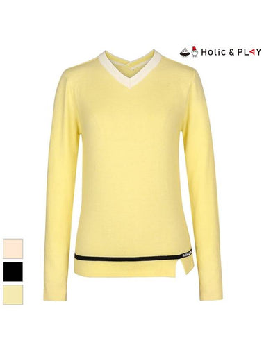 Essential Casual V-Neck SweaterHC1WSW001 - HOLIC&PLAY - BALAAN 1