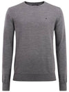 Lyle Merino Crewneck Wool Sweater Grey Melange - J.LINDEBERG - BALAAN 7