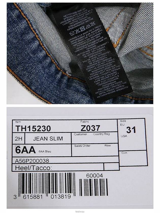 Slim Blue Jeans TH15230 Z037 6AA - BALMAIN - BALAAN.