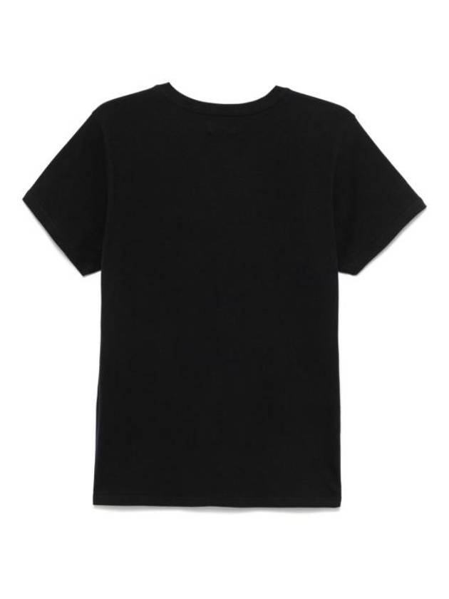 Zafferh Cotton Short Sleeve T-Shirt Black - ISABEL MARANT - BALAAN 3