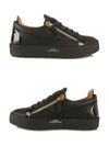 Frankie Crocodile Effect Low-Top Sneakers Black - GIUSEPPE ZANOTTI - BALAAN 6