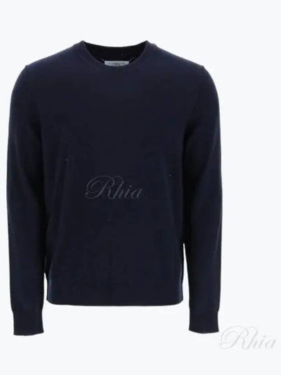 Crew Neck Cashmere Knit Top Navy - MAISON MARGIELA - BALAAN 2