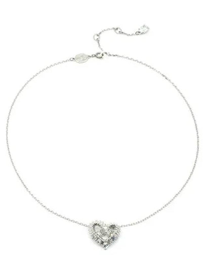 Matrix Heart Pendant Necklace Silver - SWAROVSKI - BALAAN 2