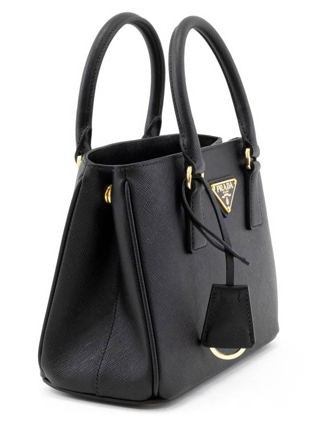 Galleria Saffiano Mini Tote Bag Black - PRADA - BALAAN 3