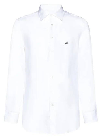 Men's Logo Long Sleeve Shirt White - ETRO - BALAAN.