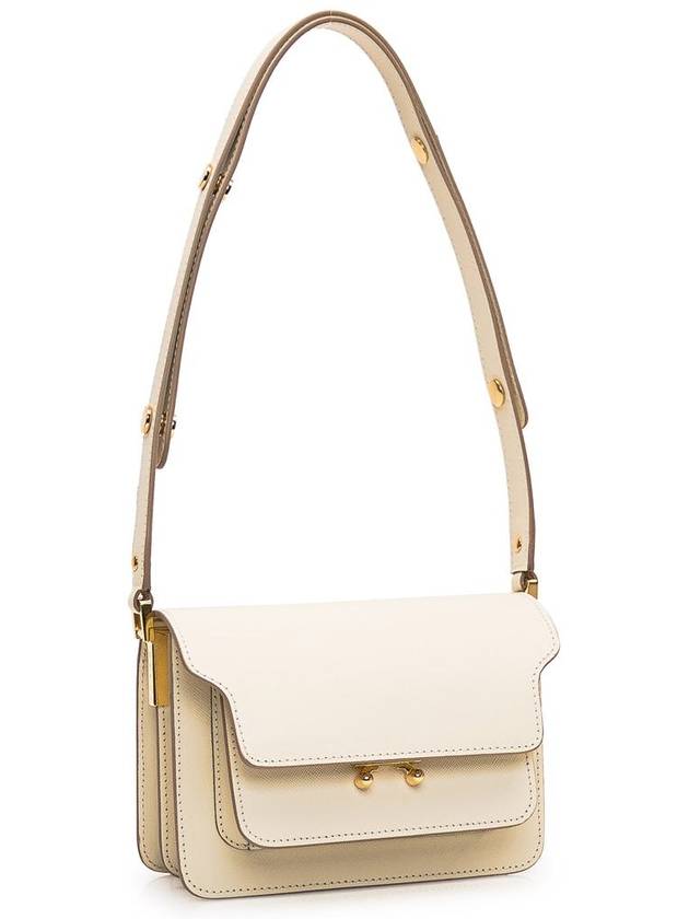 Trunk Saffiano Leather Shoulder Bag White - MARNI - BALAAN 4