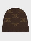 Triope Monogram Wool Cashmere Beanie Hat 2AD3M098W 19BR - CELINE - BALAAN 2