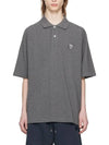 Bold Fox Head Patch Oversized Polo Shirt Grey - MAISON KITSUNE - BALAAN 4