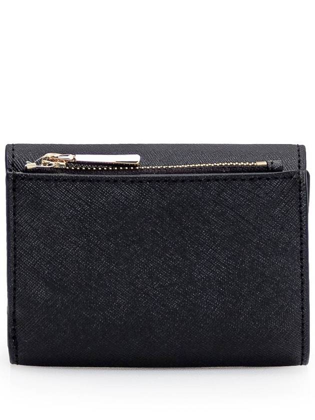 Carmen Medium Saffiano Leather Tri-Fold Half Wallet Black - MICHAEL KORS - BALAAN 4