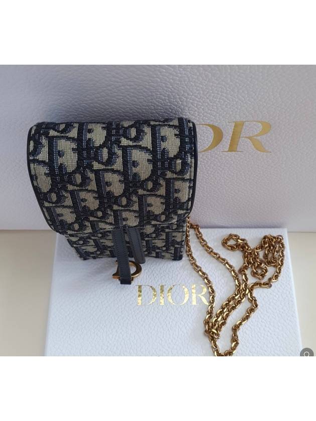 Oblique Vertical Saddle Chain Mini Bag - DIOR - BALAAN.