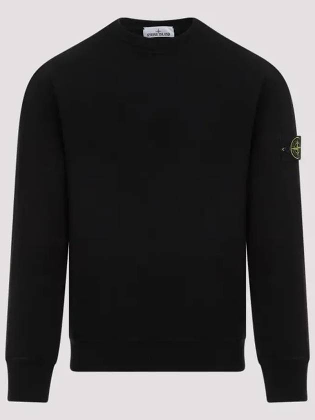 Garment Dyed Malfile Crewneck Sweatshirt Black - STONE ISLAND - BALAAN 2