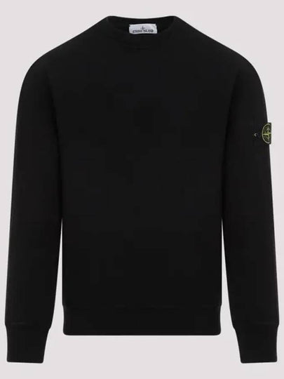 Garment Dyed Malfile Crewneck Sweatshirt Black - STONE ISLAND - BALAAN 2