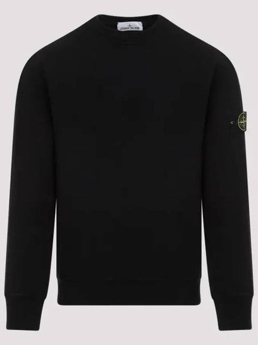 Garment Dyed Malfile Crewneck Sweatshirt Black - STONE ISLAND - BALAAN 2