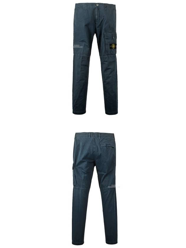 Men's Wappen Patch Cargo Straight Pants Blue - STONE ISLAND - BALAAN 6