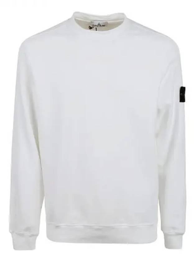 Stretch Cotton Fleece Mock Turtleneck Sweatshirt White - STONE ISLAND - BALAAN 2