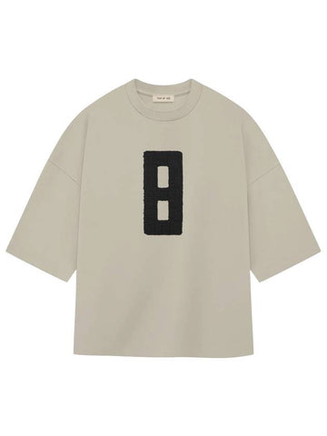 Embroid 8 Milan Short Sleeve T-Shirt Beige - FEAR OF GOD - BALAAN 1