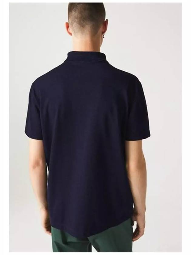 Men's Regular Fit Logo Short Sleeve Polo Shirt Navy - LACOSTE - BALAAN 4