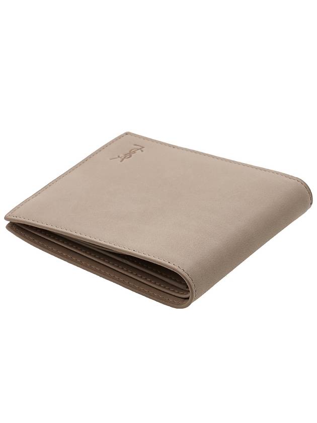 Cassandre Logo Bifold Half Wallet Beige - SAINT LAURENT - BALAAN 5