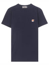 Fox Head Patch Classic Short Sleeve T-Shirt Navy - MAISON KITSUNE - BALAAN 2