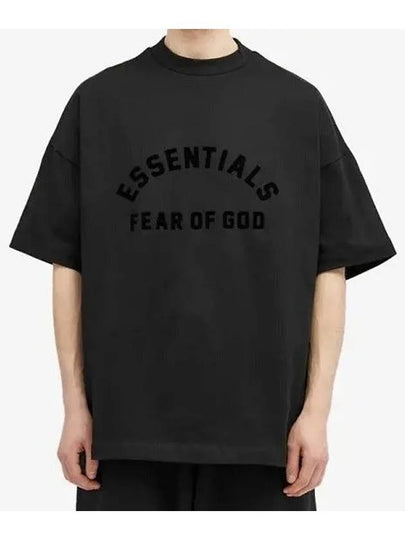 Front Logo Cotton Short-Sleeve T-Shirt Black - FEAR OF GOD ESSENTIALS - BALAAN 2