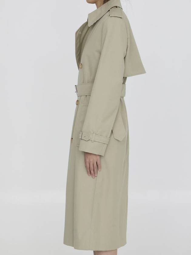 Cotton Blend Trench Coat Ivory - BURBERRY - BALAAN 4