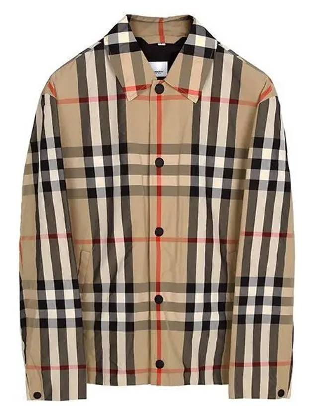 Check Nylon Jacket Beige - BURBERRY - BALAAN 2