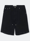 Layered Carpenter Denim Shorts_Black - KINETO - BALAAN 3