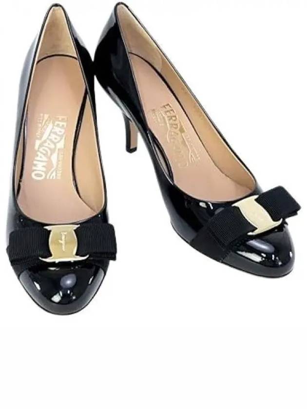 Ferragamo Vara Bow Women s Pumps Foot C CARLA 70 7CM NERO 0574563 - SALVATORE FERRAGAMO - BALAAN 1