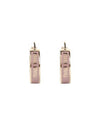 Logo Enameled Metal Earrings Pink - MIU MIU - BALAAN 3