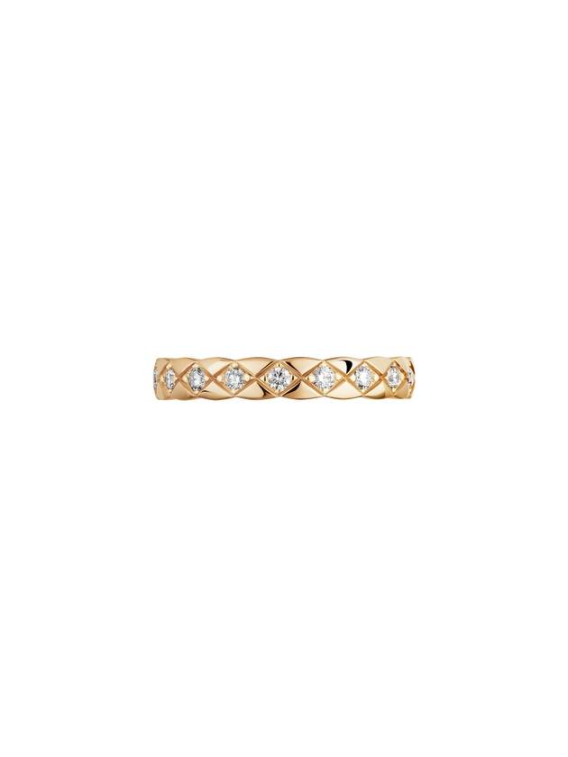 Coco Crush Ring18K Beige Gold and Diamonds J11786 - CHANEL - BALAAN 3