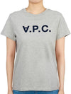 VPC Navy Logo Cotton Short Sleeve T-Shirt Grey - A.P.C. - BALAAN 2