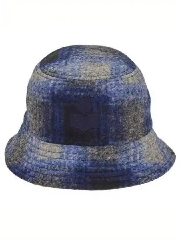 Haley Embroidered Logo Bucket Hat Blue - ISABEL MARANT - BALAAN 2