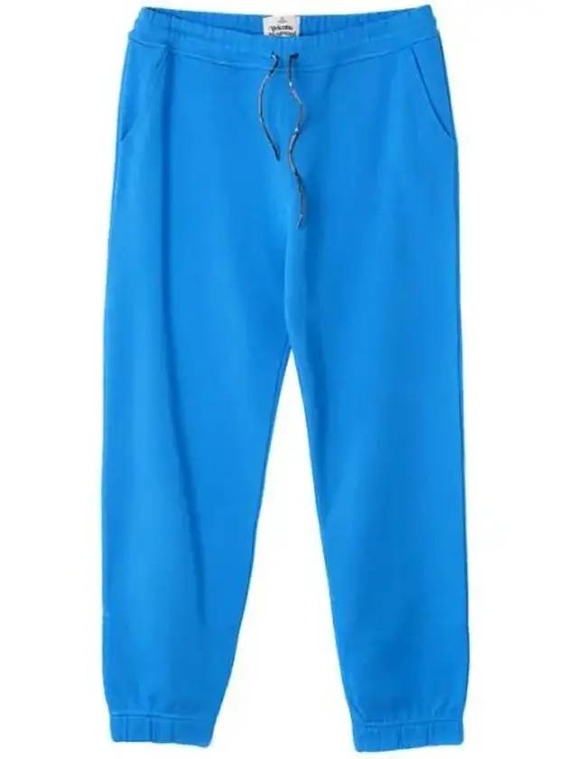 Logo Classic Drawstring Cotton Track Pants Blue - VIVIENNE WESTWOOD - BALAAN 2