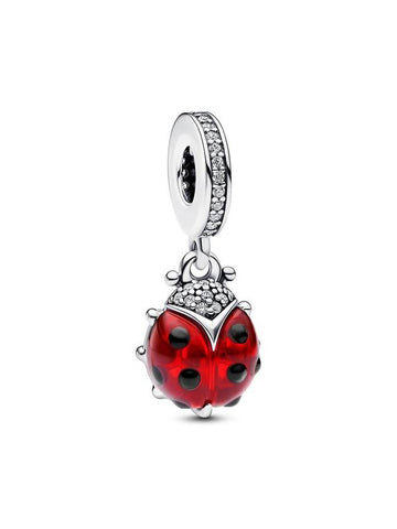 Ladybird Dangle Bracelet Charm Silver Red - PANDORA - BALAAN 1