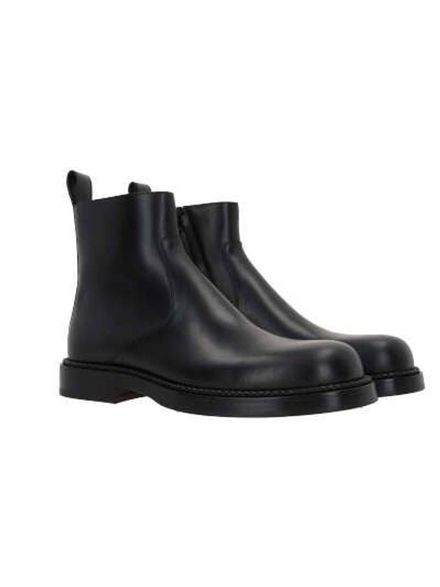 Strut Leather Ankle Boots Black - BOTTEGA VENETA - BALAAN 5