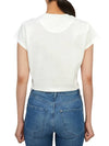 Women's Crop Short Sleeve T-Shirt White - WOOYOUNGMI - BALAAN 6