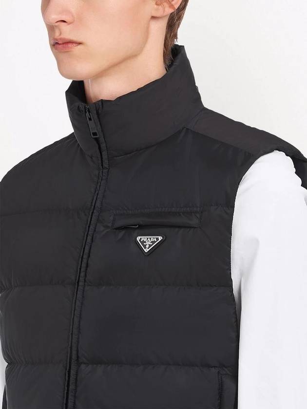 Re-Nylon Sleeveless Down Padded Jacket Black - PRADA - BALAAN 6