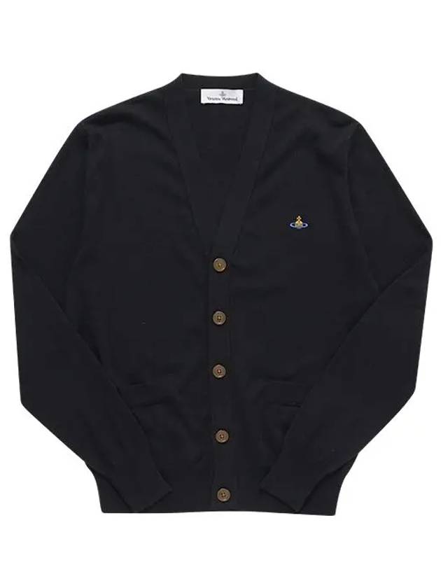 ORB Logo V-Neck Cardigan Black - VIVIENNE WESTWOOD - BALAAN 5