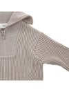 Half Zip-Up Knit Top Beige - AMI - BALAAN 5