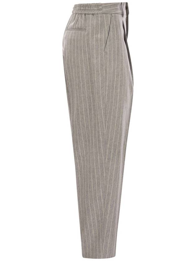 DAISY - Wool and cashmere pinstripe pants - PT TORINO - BALAAN 3