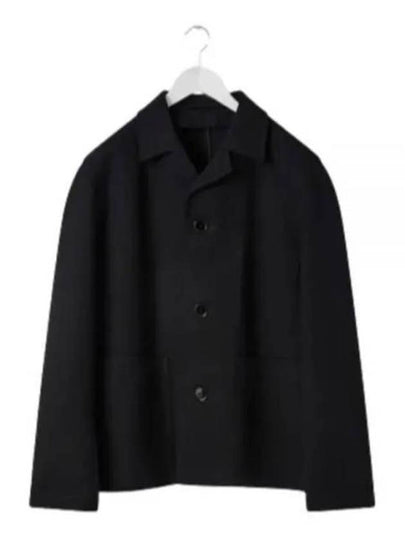 Curved Shoulder Button Jacket Black - LEMAIRE - BALAAN 2