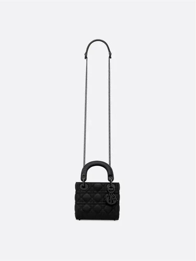 Lady Ultra Matte Cannage Calfskin Mini Bag Black - DIOR - BALAAN 6