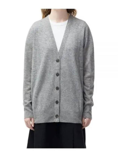 Women's V-neck Knit Wool Cardigan Grey - MAISON MARGIELA - BALAAN 2